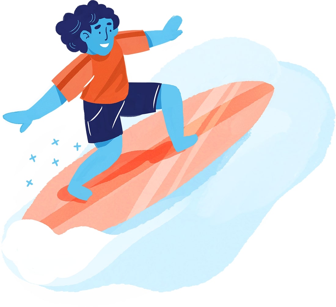 Illustration clascity surf
